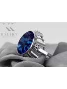 Sterling silver 925 Sapphire Ring Vintage craft vrc043s